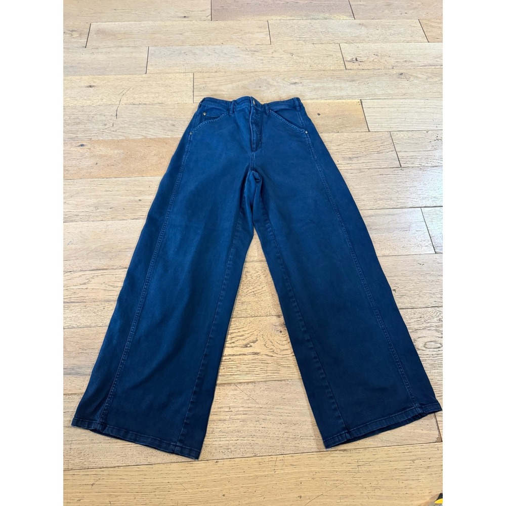 PILCRO Anthropologie Wide Leg Jeans Dark Wash Denim Size S (853)